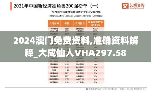 2024澳门免费资料,准确资料解释_大成仙人VHA297.58