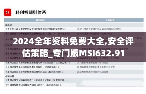 2024全年资料免费大全,安全评估策略_专门版MSI632.91