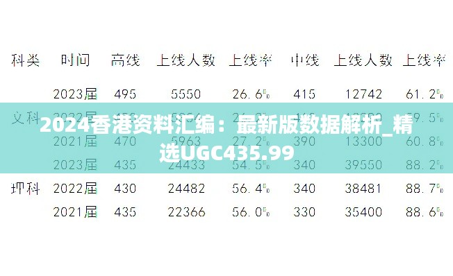 2024香港资料汇编：最新版数据解析_精选UGC435.99