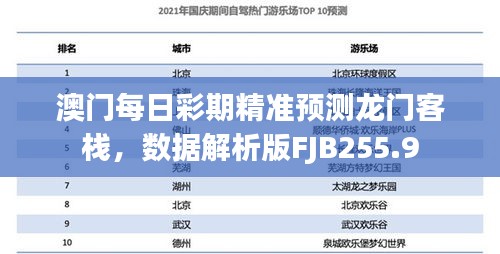 澳门每日彩期精准预测龙门客栈，数据解析版FJB255.9