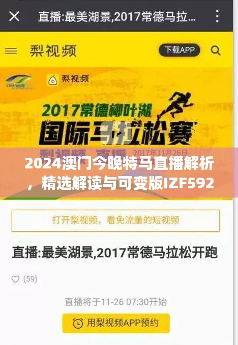 2024澳门今晚特马直播解析，精选解读与可变版IZF592.74详述