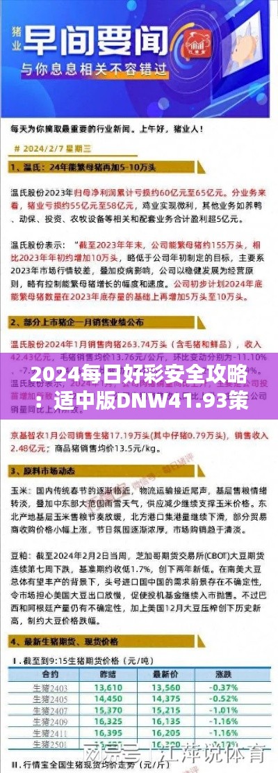 2024每日好彩安全攻略：适中版DNW41.93策略解析