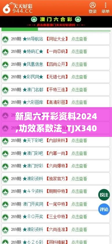 新奥六开彩资料2024,功效系数法_TJX340.18高配版