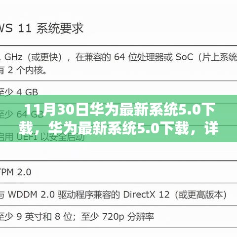 华为最新系统5.0下载指南及详细解析