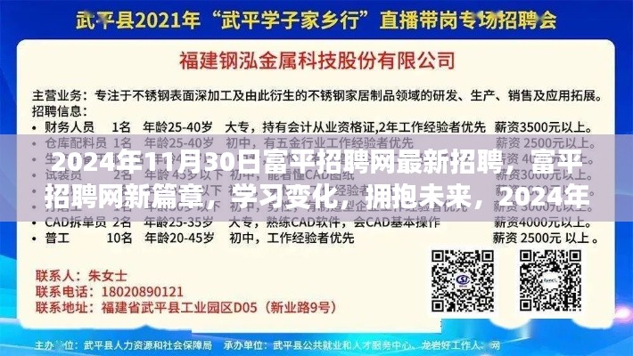 富平招聘网新篇章启航，最新招聘信息与未来学习变化