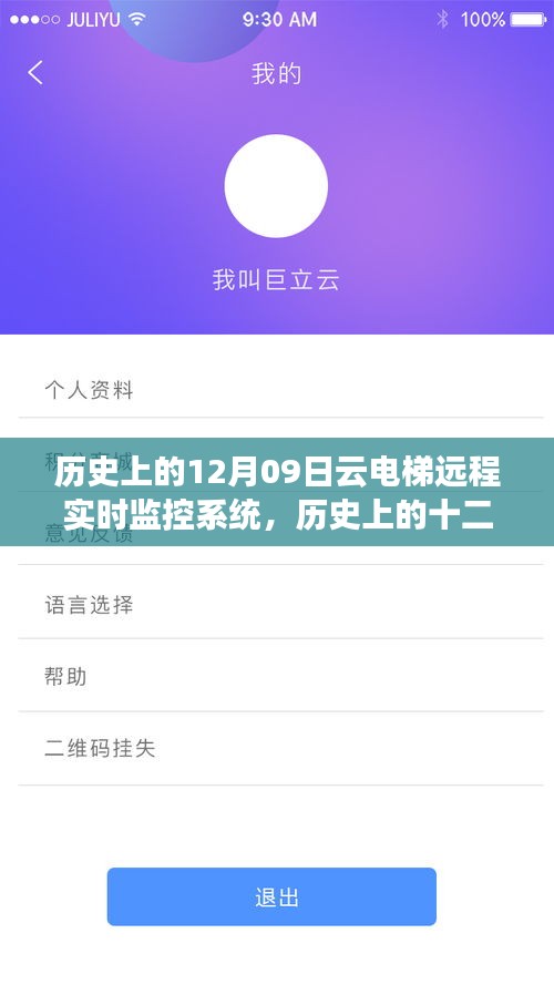 云电梯远程实时监控系统的诞生与成长历程，历史上的十二月九日回望