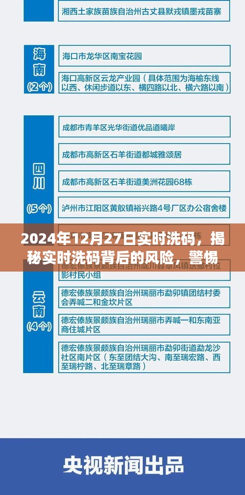 揭秘实时洗码背后的风险，警惕违法犯罪行为（实时洗码资讯，日期，2024年12月27日）